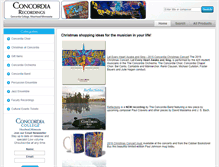 Tablet Screenshot of concordiarecordings.com